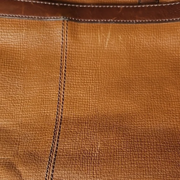 Fossil Brown Leather Messenger Bag - Picture 8 of 16
